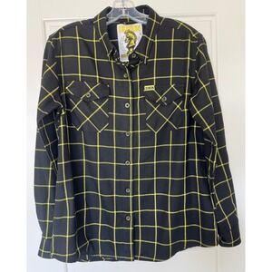 DIXXON WOMEN'S CHESSBOXIN‎ FLANNEL Sz L NWOT